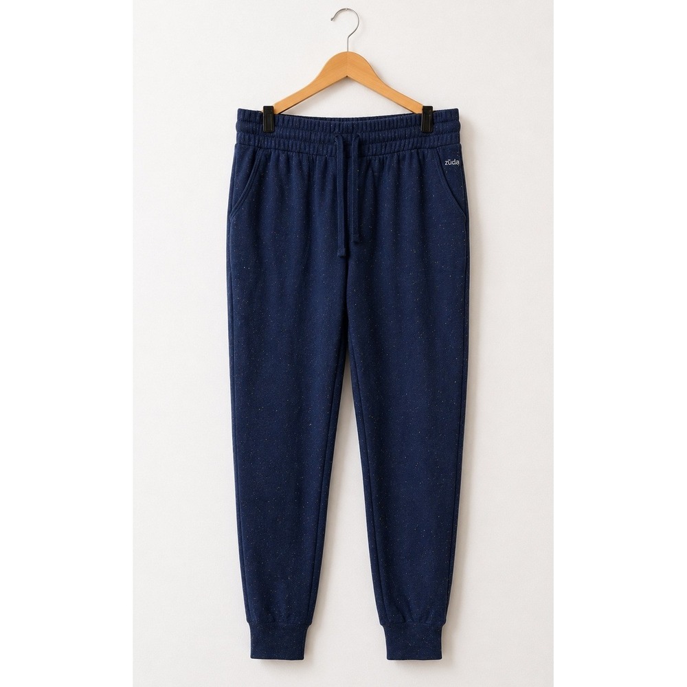 Zuda Flecked French Terry Joggers Women Small Blue Athleisure Sweatpants Outdoor